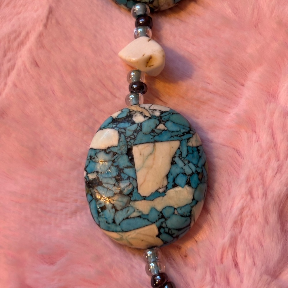 Boho Silver and Blue Dragonfly Necklace - Picture 3 of 4